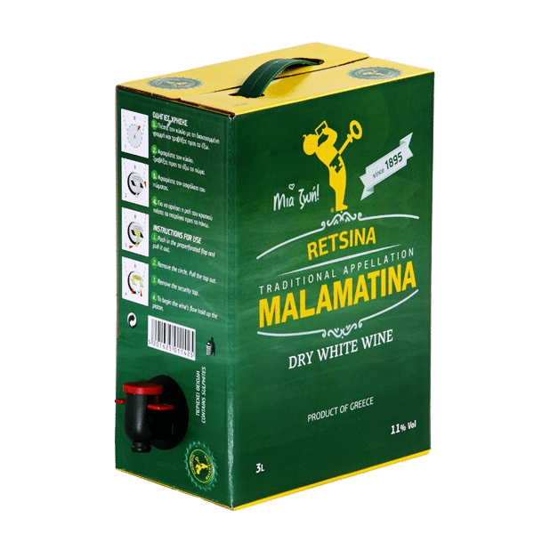 Retsina Malamatina 3lt BW GRE Savatiano (Zdjęcie 1)