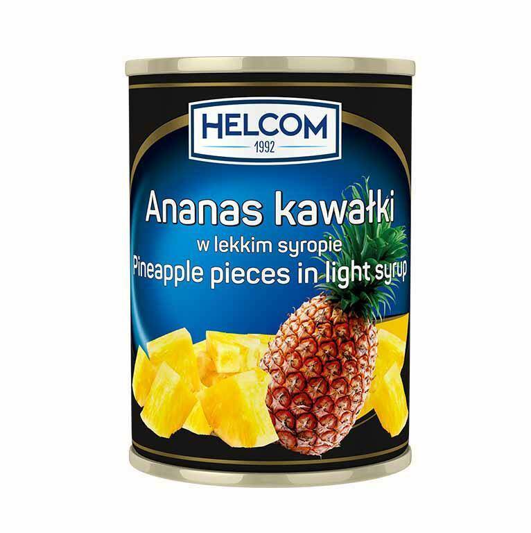 Helcom Ananas kawałki w syropie 3,05kg