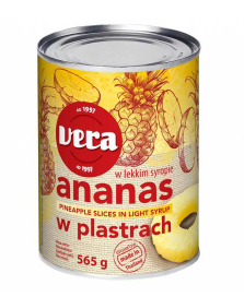 Ananas plastry 565 ml/340 g Vera