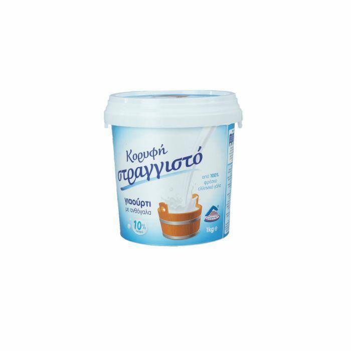 Jogurt grecki Straggisto 10% 1 kg Korifi (Zdjęcie 1)