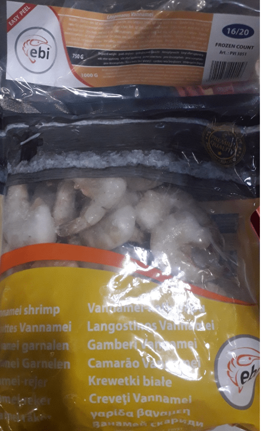 Krewetki HLSO easy peel 16/20 1 kg 25%