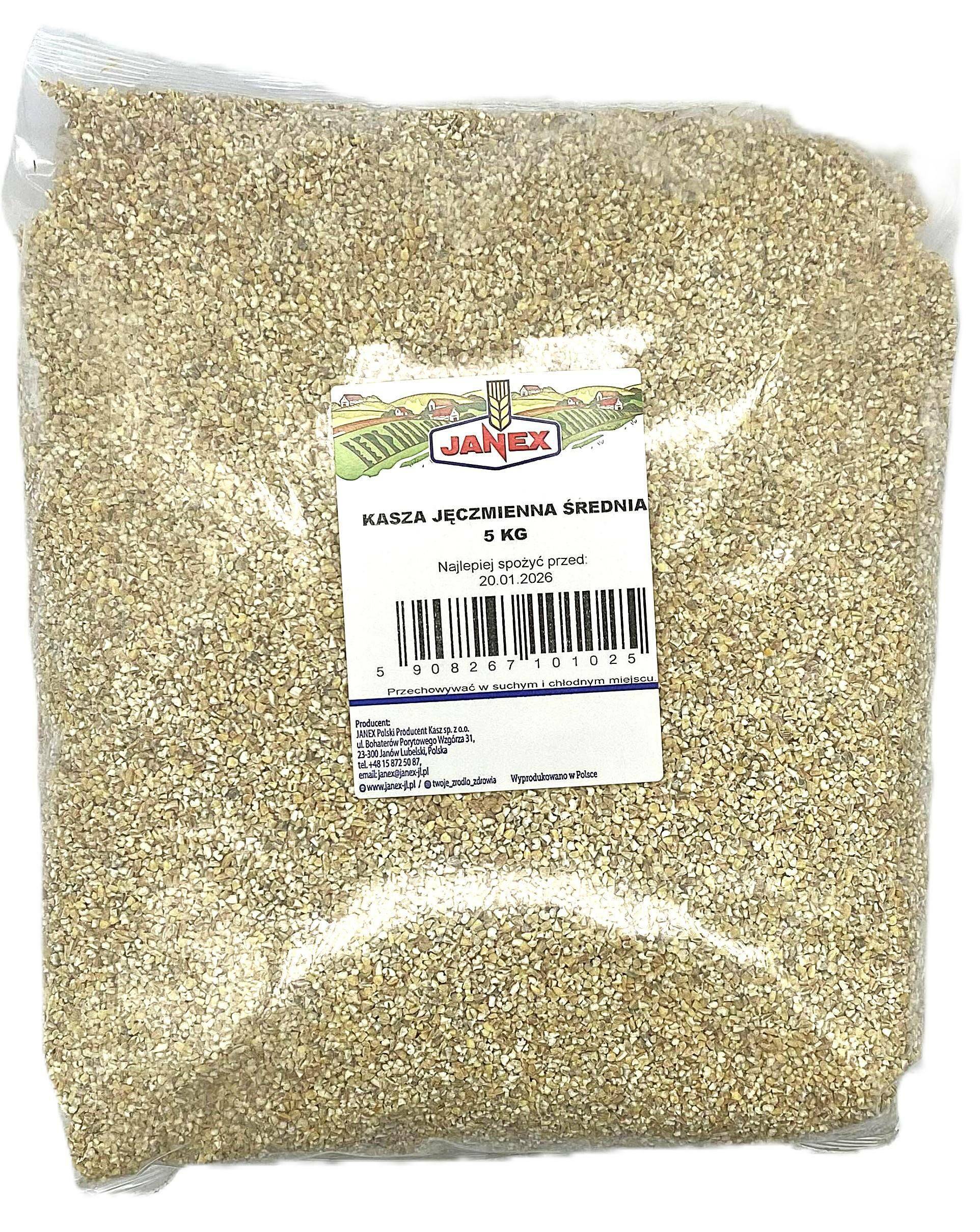Kasza jęczmienna wiejska średnia 5kg Janex