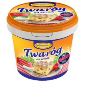 Włoszczowa Twaróg na sernik 1kg wiaderko