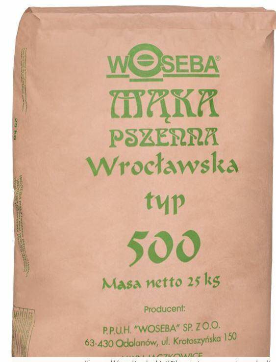 Woseba Mąka wrocławska typ 500 25 kg (Zdjęcie 1)