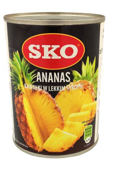 SKO Ananas kawałki w syropie 580 ml (Zdjęcie 1)