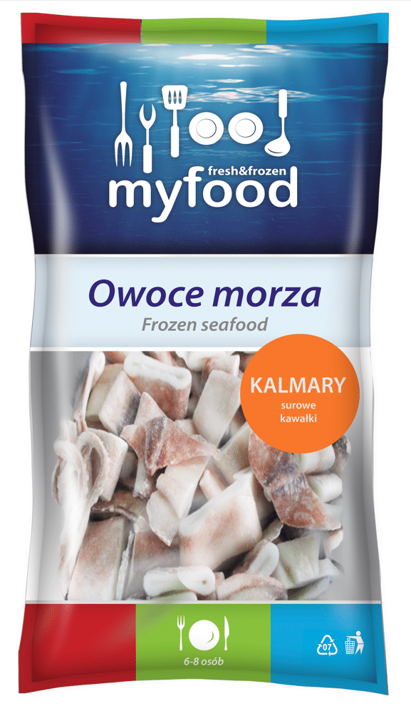 Kalmary surowe cięte w paski IQF 1 kg