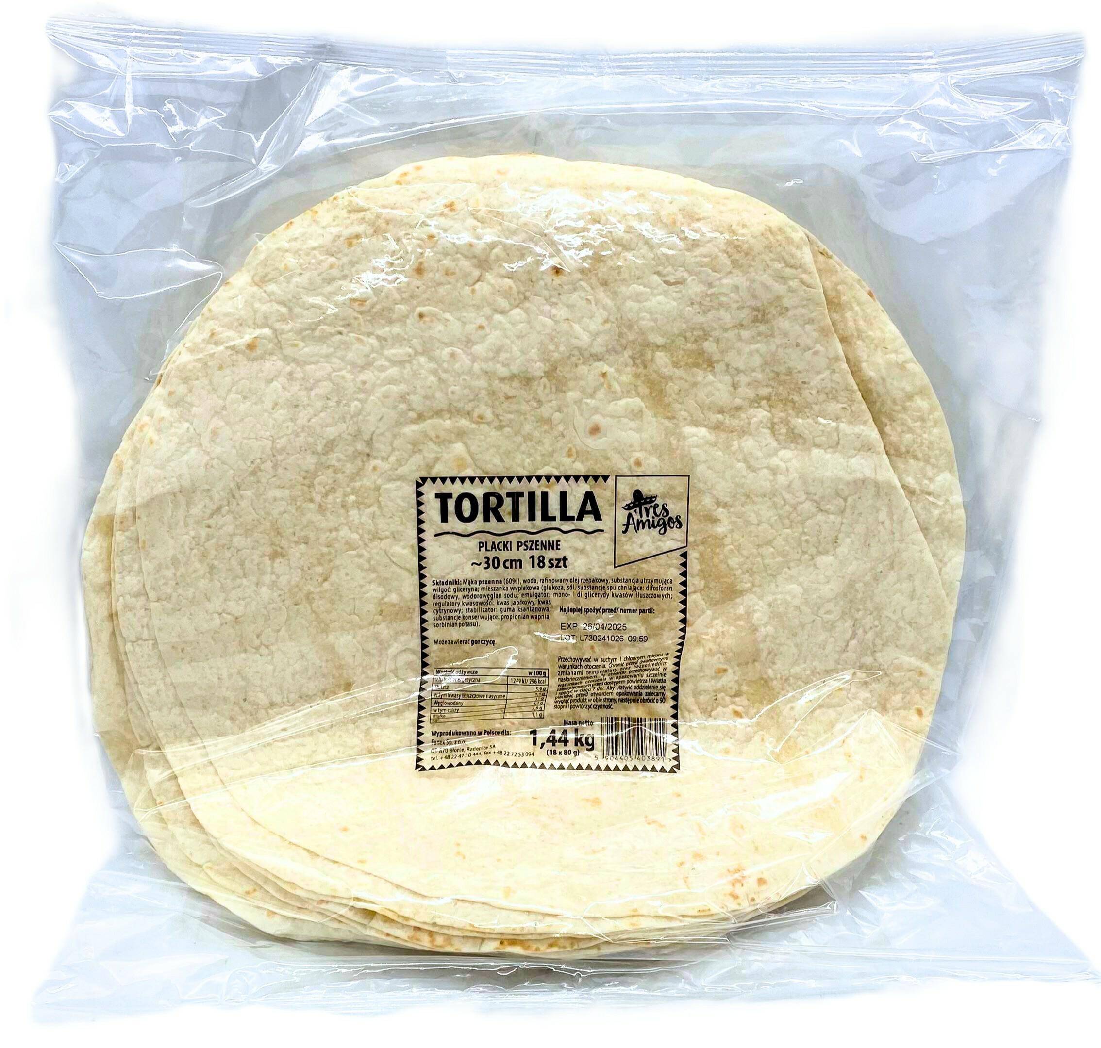 Tortilla 30cm (18szt/opa), (6opa/krt) Fanex