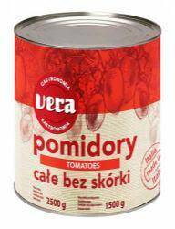 Vera Pomidory całe b.skórki w soku 2,5kg