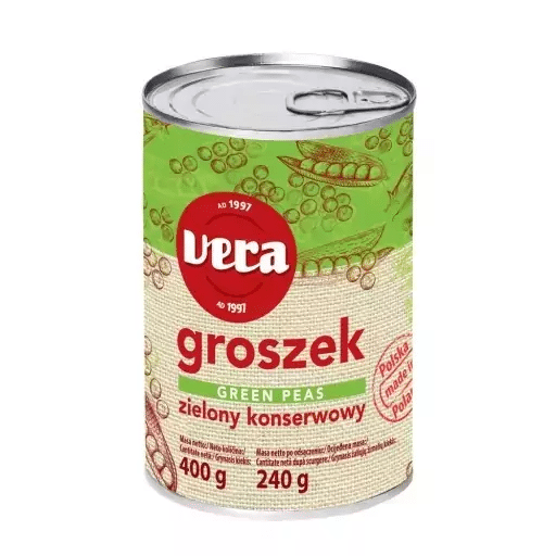 Groszek konserwowy 400g/240g Vera