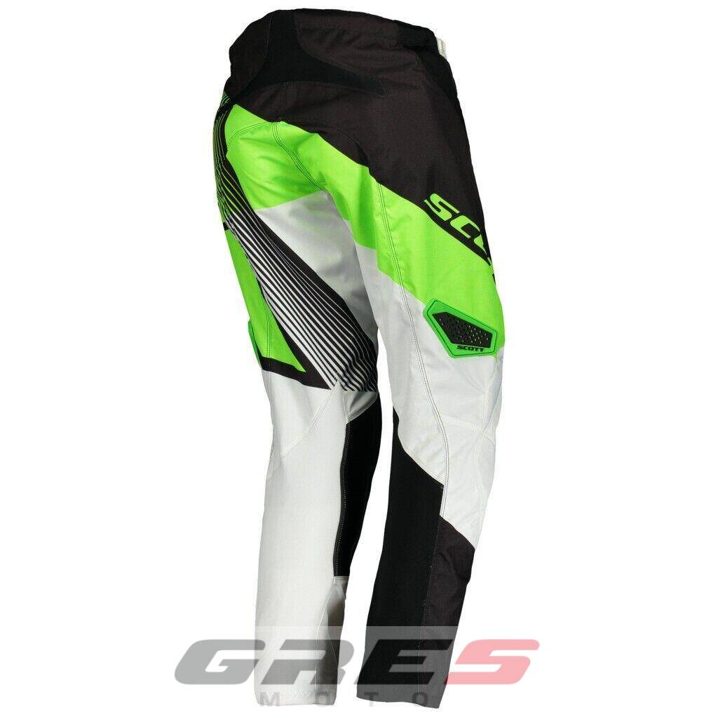 SPODNIE 350 DIRT BLACK/GREEN SCOTT