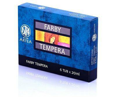 Farby tempera Astra 6 kolorów - 20 ml