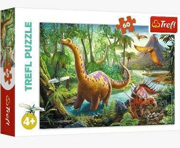 Puzzle 60 Wędrówka dinozaurów Trefl