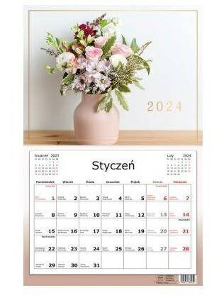 Kalendarz jednodzielny 32x50cm Kwiaty