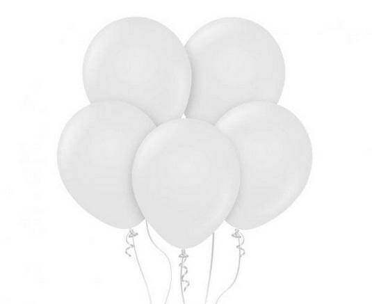Balony Beauty&Charm, pastelowe białe 12