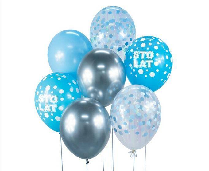 Bukiet balonowy B&C srebrno-niebieski St