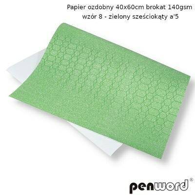 Papier Ozdobny Brokat 40/60/140g Zielone