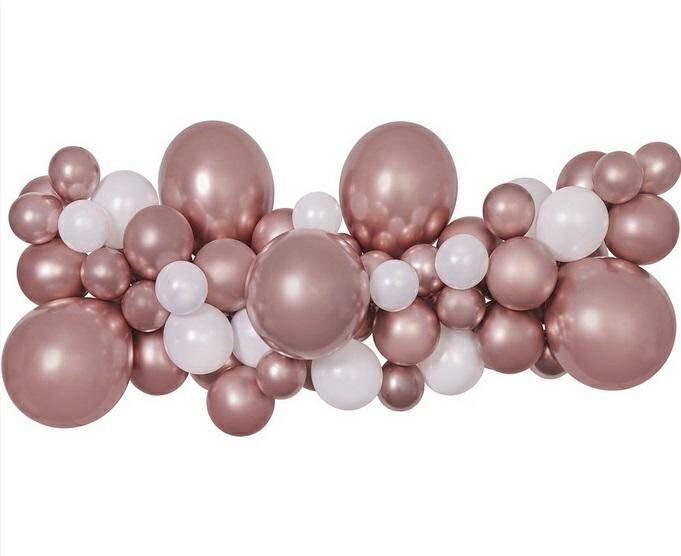 Girlanda balonowa DIY Różowo-złota, 65 s