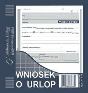 DRUK WNIOSEK O URLOP 2/3 A5 513-4