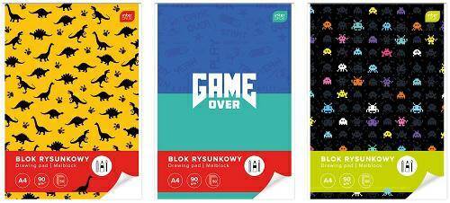 BLOK RYSUNKOWY A4 50 90G UV GAME OVER