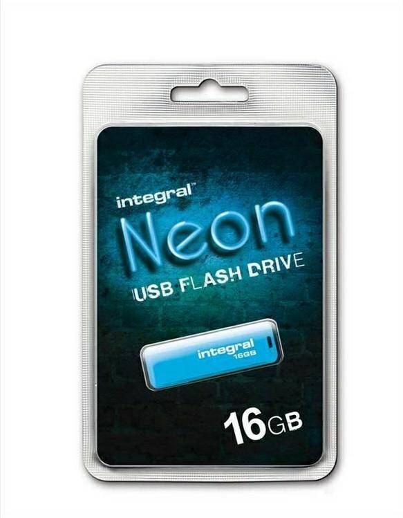 PAMIĘĆ USB 16GB 2,0 INTEGRAL NEON BLUE
