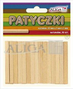 Patyczki PK-2229 drewniane naturalne, 50