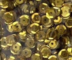 Cekiny błyszczące 8mm kolor B110 złoty