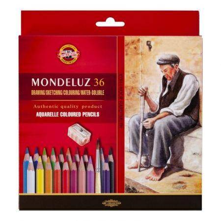 KIN KREDKI MONDELUZ 36 KOLORÓW + PĘDZEL
