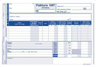 DRUK FAKTURA VAT A5 2kopie 103-XE-NOWA