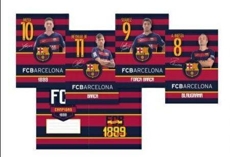 Zeszyt MO A5 16k trzy linie FC Barcelona