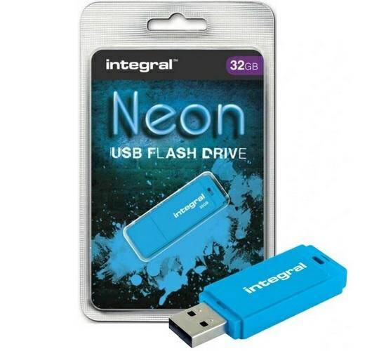 PAMIĘĆ USB 2,0 32GB INTEGRAL NEON BLUE