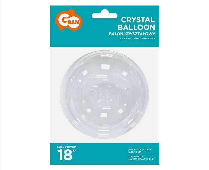 Balon Aqua - kryształowy, bez nadruku, 1