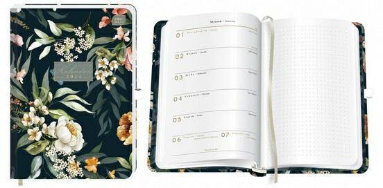 Kalendarz książkowy A5 192 Mat+UV Botani