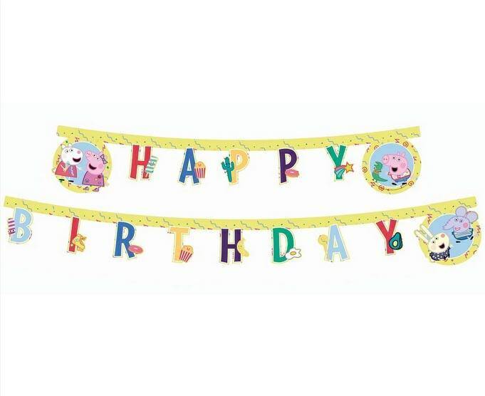 Banner Peppa Pig - Happy Birthday, 230 c