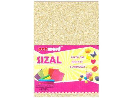 SIZAL W ARKUSZACH BROKAT KOLOR 20X30 A`5