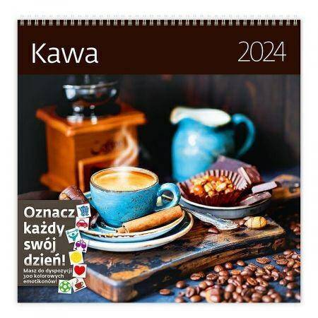 Kalendarz 2024 30x30 Kawa z naklejkami