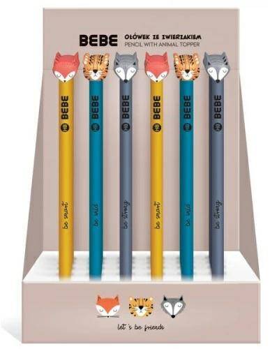 Ołówek ze zwierz BB FRIEND BOY 24szt