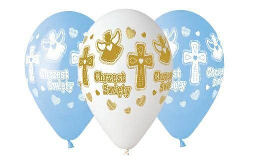 Balony Premium Hel Chrzest chłopca, 13 c