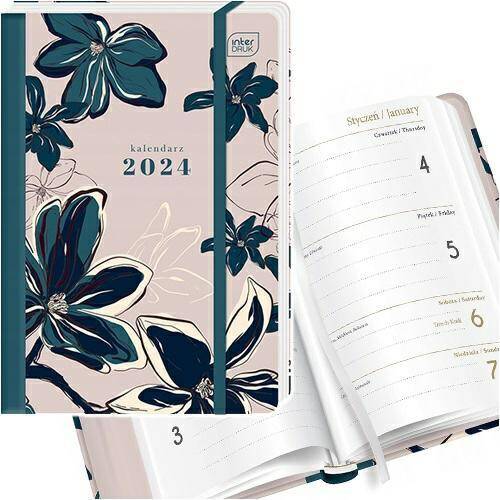 Kalendarz książkowy B6 192 Mat+UV Flower