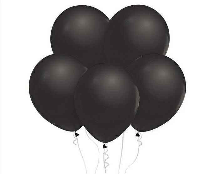 Balony Beauty&Charm, metaliki czarne 12