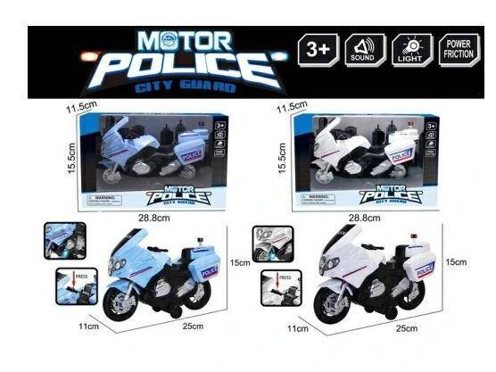 Motocykl POLICJA 25x15x11cm, światło, dź