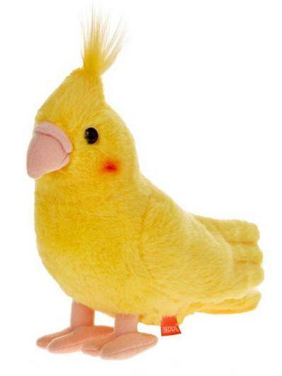 13856 Papuga żółta Nimfa 20 cm PP