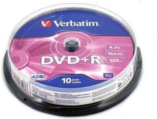 PLYTA DVD+R 16X 4.7GB VERBATIM CAKE 10SZ