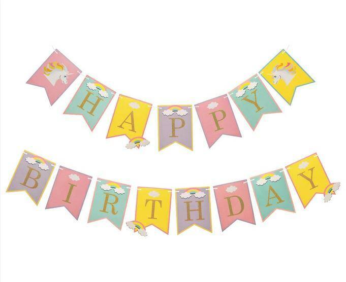 Girlanda papierowa Happy Birthday - Jedn