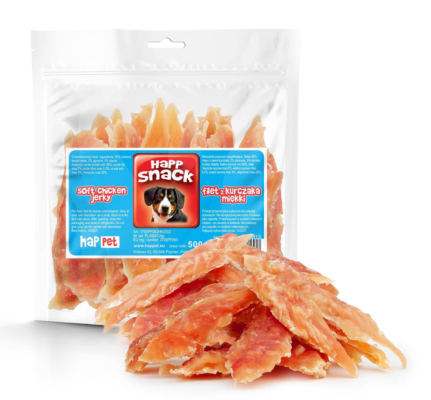 Soft chicken jerky - Happet GM13 - 500g