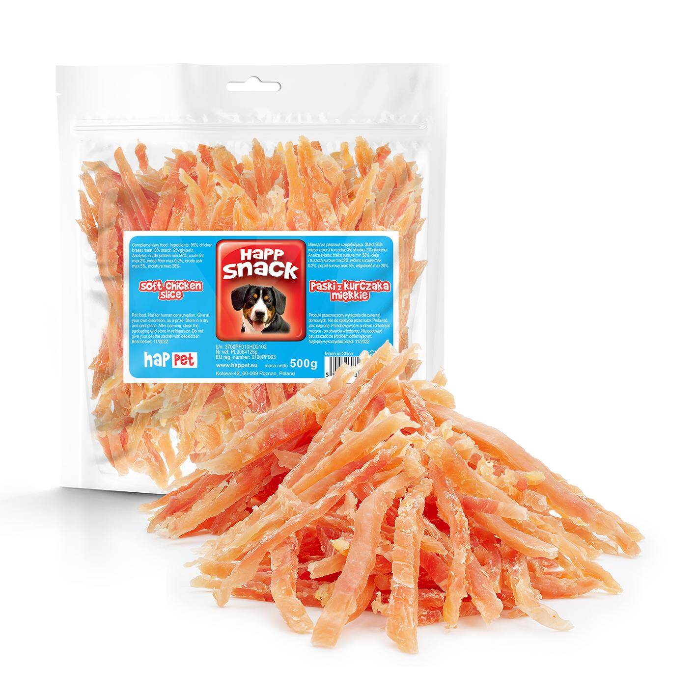 Soft chicken slice - Happet GM12 - 500g