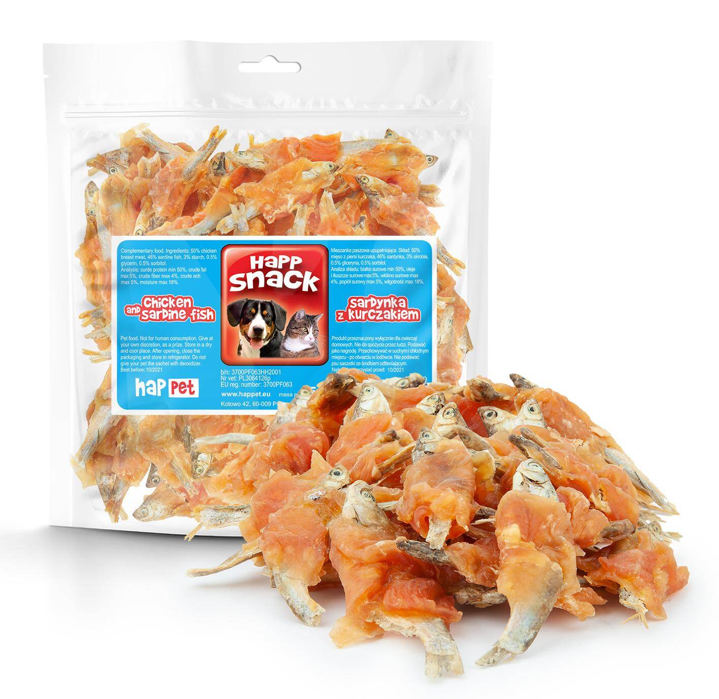 Chicken and sardine fish - Happet GM20 - 500g