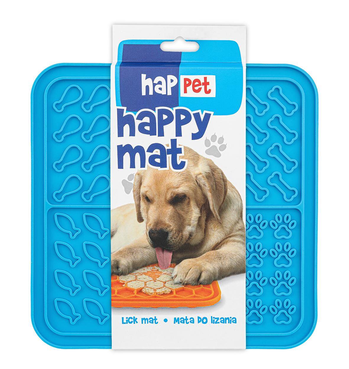 Lick mat 21x21cm blue