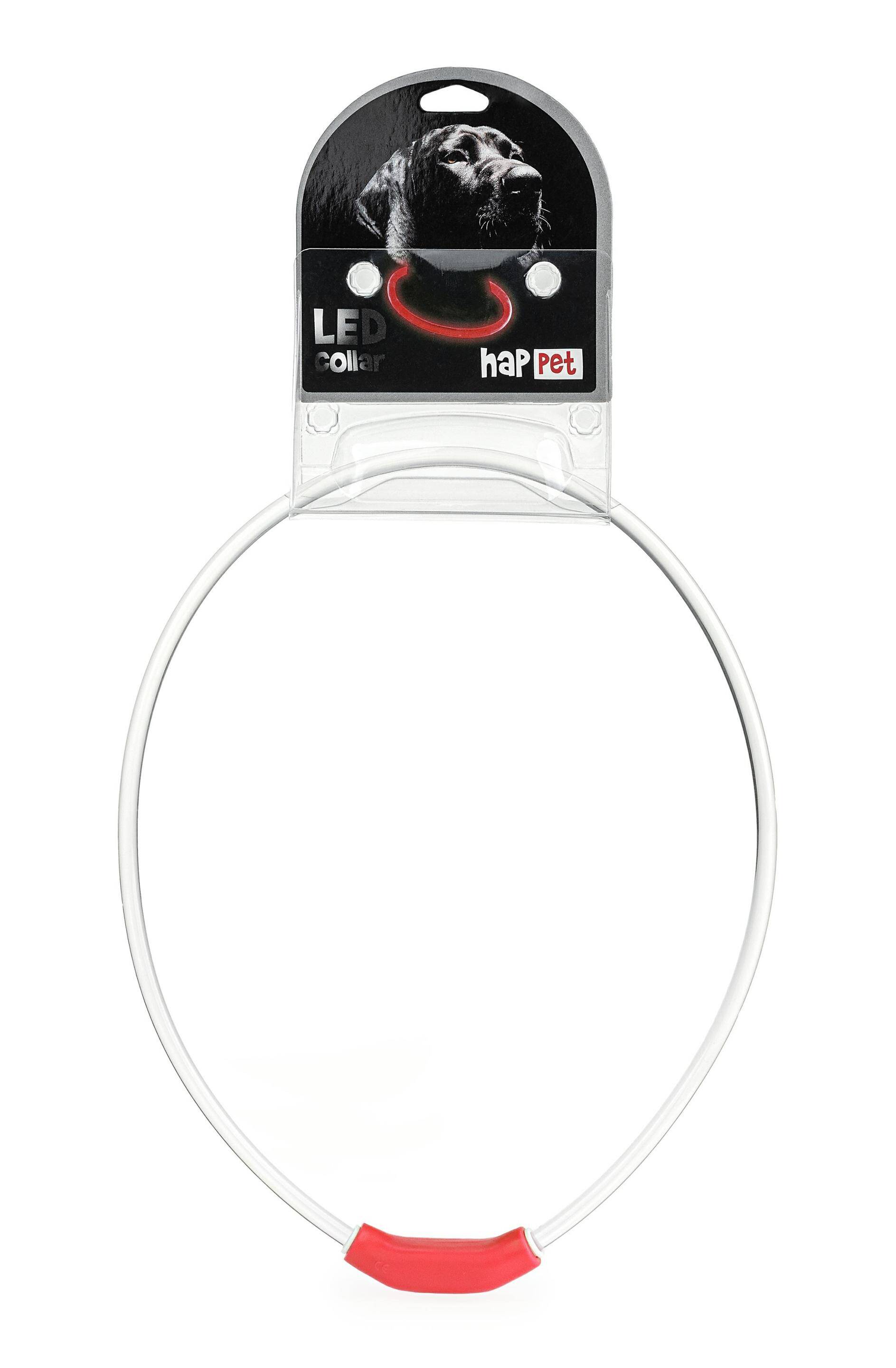 LED Dog collar red L