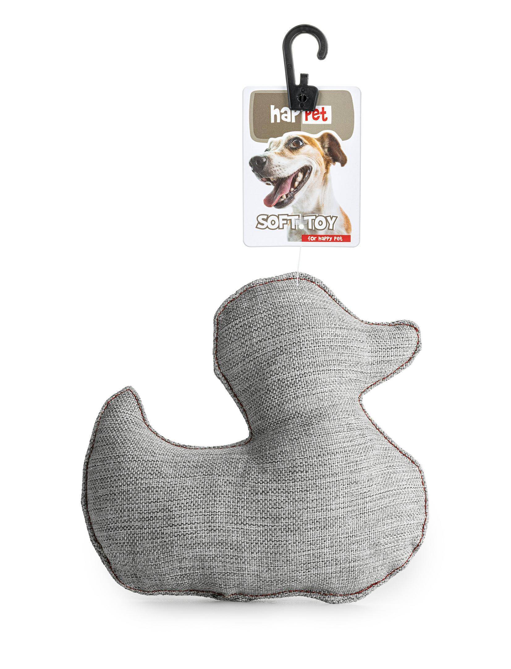 Z896 Textile toy duck light grey 20cm