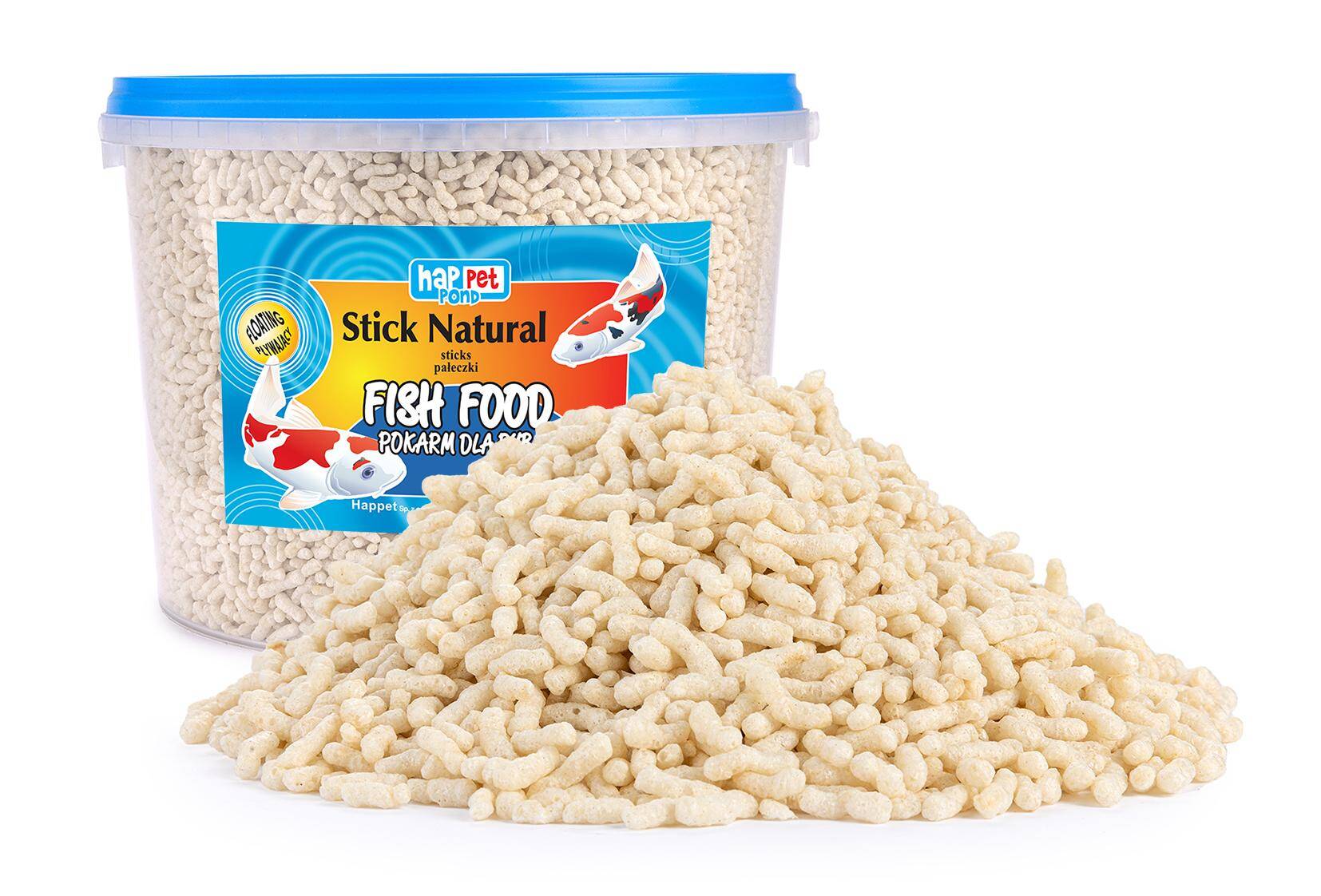 Die Fischfutter Stäbchen natürliche Happet Farbe das Eimerchen 5L (L-P003PO)